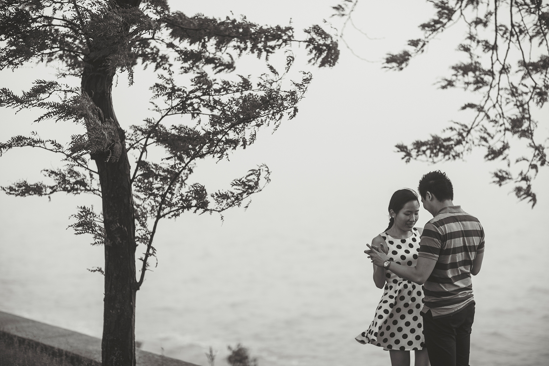 A foggy summer day – Navy Pier – Olive Park – Wen & Alfred Engagement