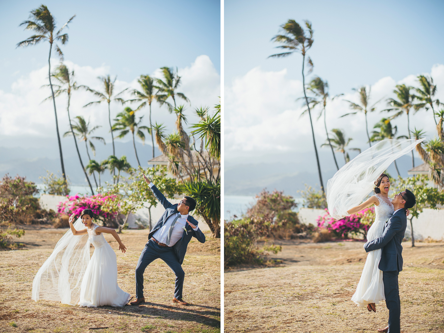 Destination Wedding Hawaii – Ocean Crystal Chapel – Halekulani Waikiki – China Walls – Carol & Yejun