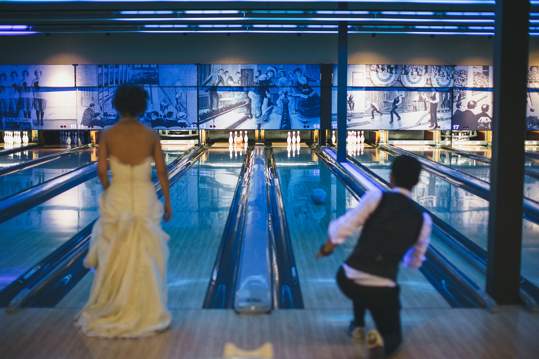 Tea Ceremony – Pinstripes – Bowling – Suejean & Henny Wedding